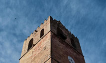 People visit village in Siguenza city, Spain