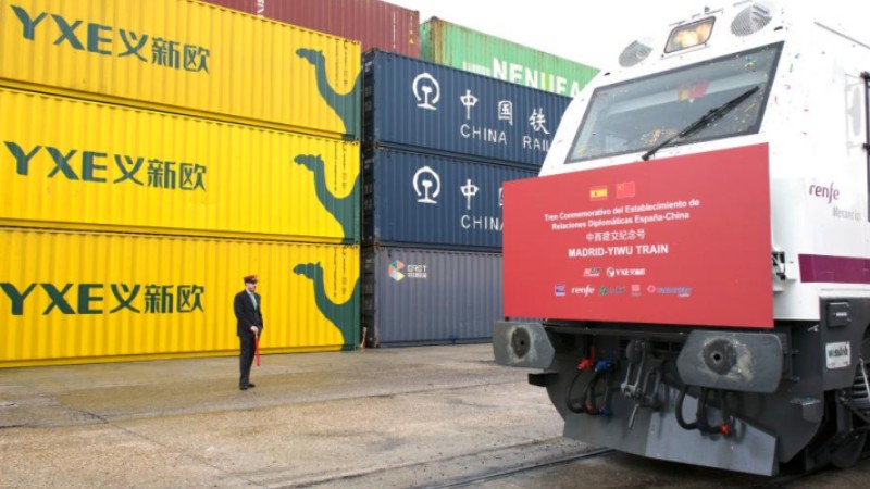 China-Europe freight trains facilitate trade between China, Spain