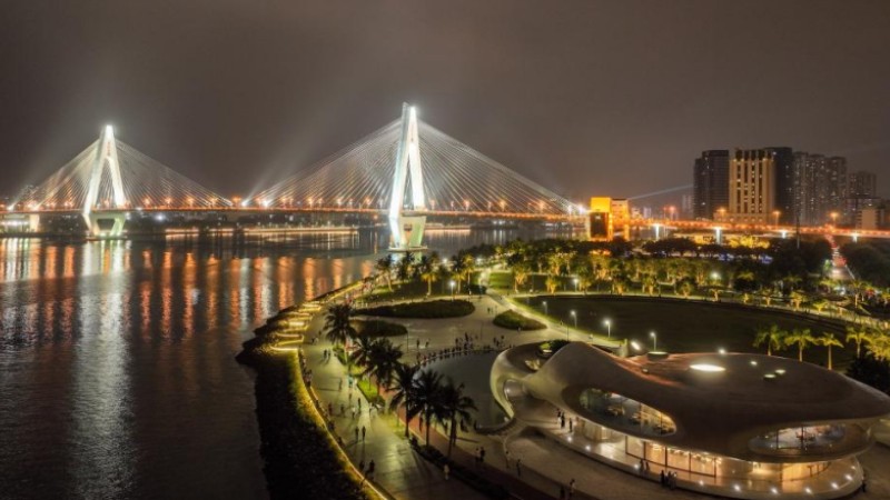 Night view of Haikou, S China's Hainan